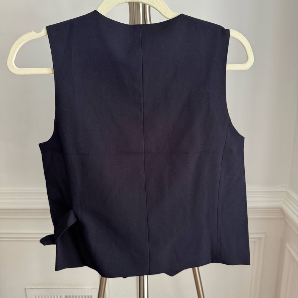 Christian Lacroix Navy Blue Wrap-Around Vest Size Small - Picture 2 of 5